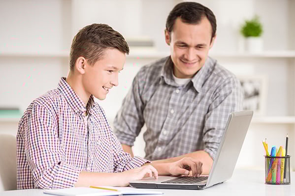 LAU Student and Parent Working Together