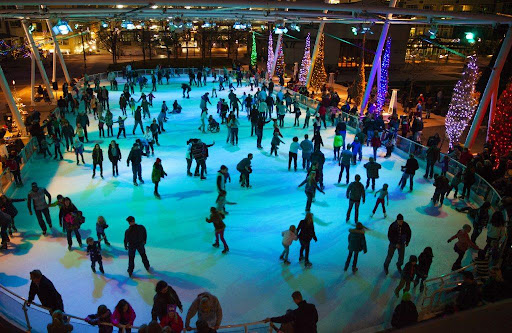 photo of ice skating at Gallivan Center in SLC - LAU Activity