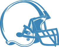 Blue Football Helmet